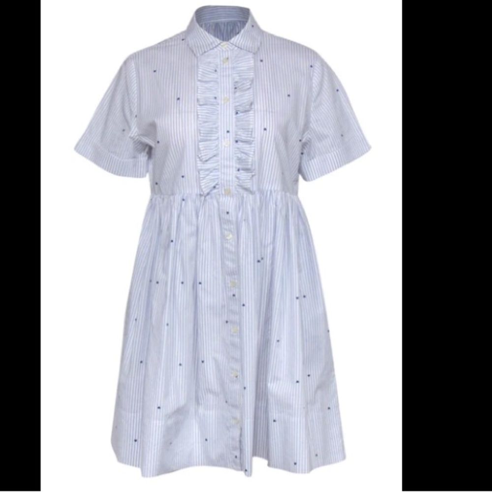 NWT Kate Spade poplin heart stripe shirt dress